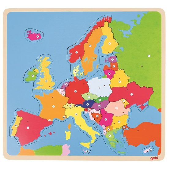 Bildungspuzzle Europakarte - Holzpuzzle