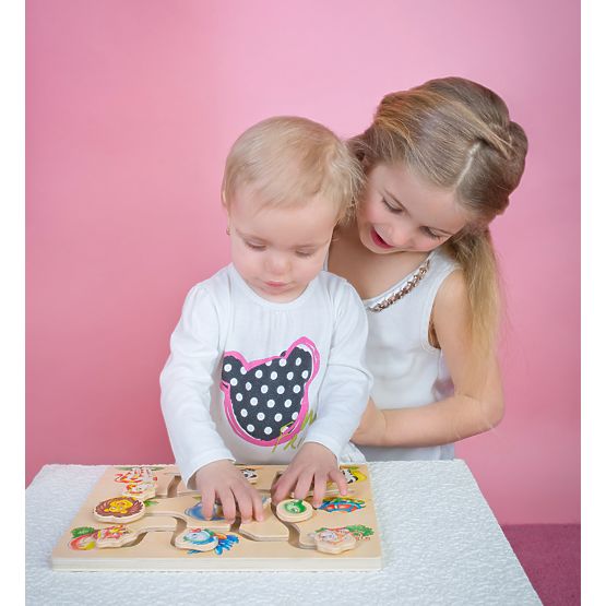 Bino Motorisches Labyrinth Finde den Tierkopf