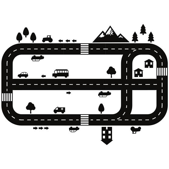 Bodenaufkleber - Autobahn