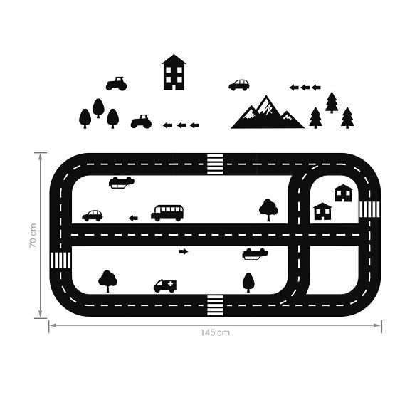Bodenaufkleber - Autobahn