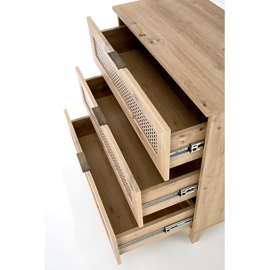 BORNEO KM-2 Kommode Eiche Artisan/Schwarz