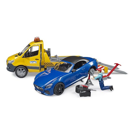 Bruder Abschleppwagen MB Sprinter mit Sportwagen