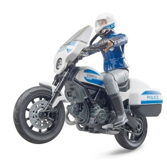 Bruder BWORLD Polizeimotorrad Ducati Scrambler mit Fahrer