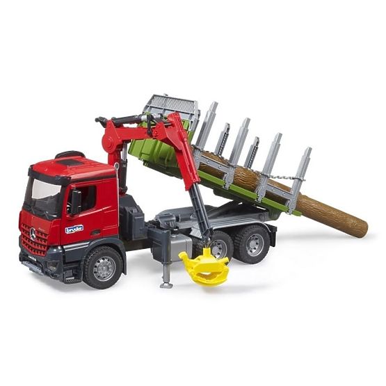 Bruder Holztransporter mit Hydraulikarm MB Arocs