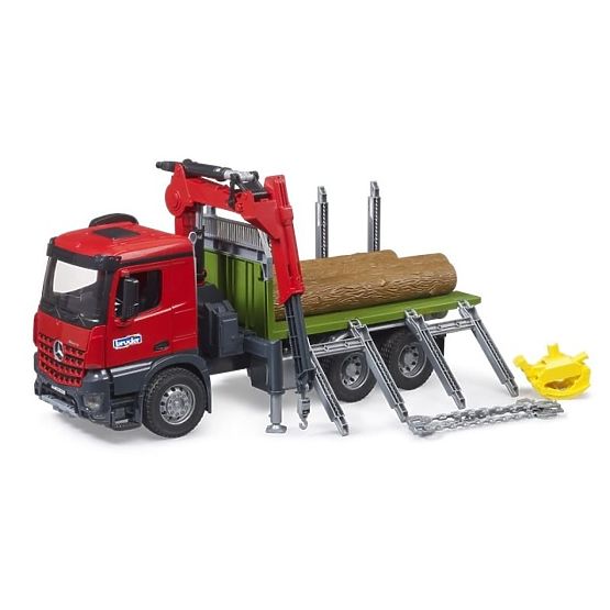 Bruder Holztransporter mit Hydraulikarm MB Arocs