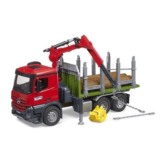 Bruder Holztransporter mit Hydraulikarm MB Arocs
