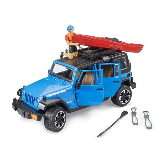 Bruder Jeep Wrangler Rubicon mit Kajak und Figur 1:16