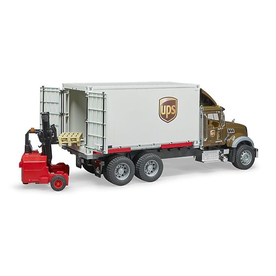 Bruder LKW Mack UPS mit Gabelstapler