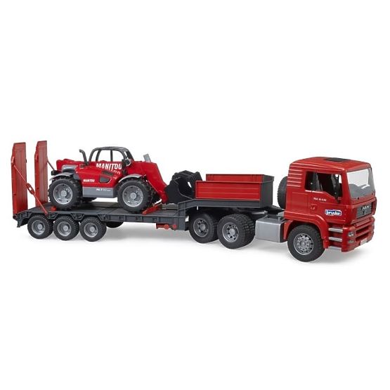 Bruder LKW mit Anhänger MAN TGA und Teleskoplader Manitou