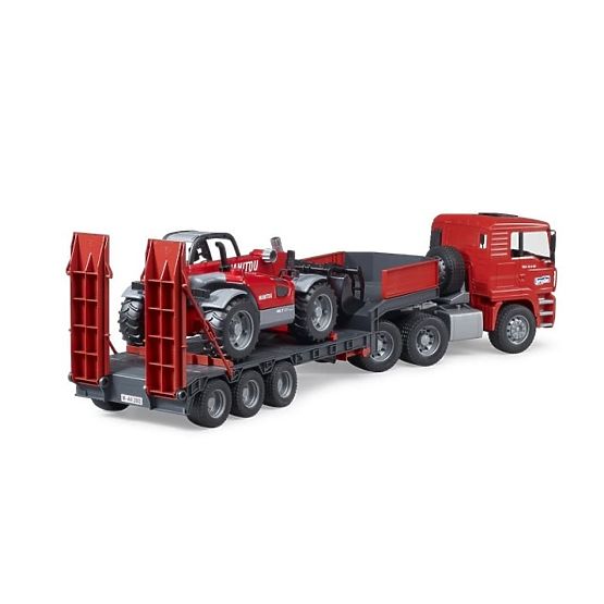 Bruder LKW mit Anhänger MAN TGA und Teleskoplader Manitou