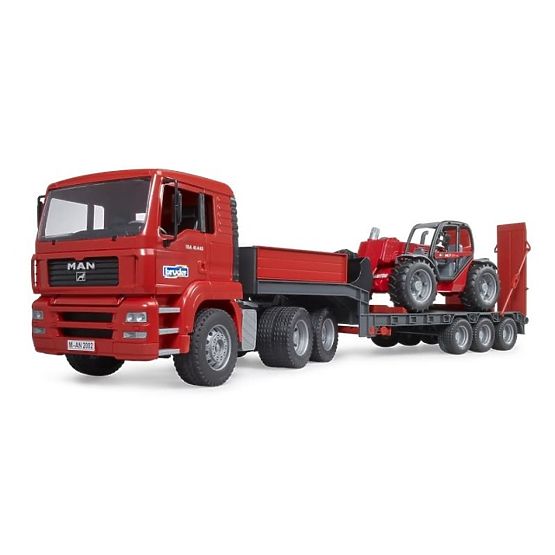 Bruder LKW mit Anhänger MAN TGA und Teleskoplader Manitou