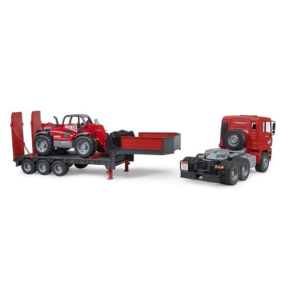 Bruder LKW mit Anhänger MAN TGA und Teleskoplader Manitou