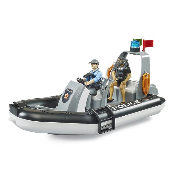 Bruder Polizeiboot mit Polizist und Taucher - beschädigte Verpackung
