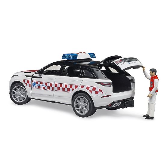 Bruder Rettungsfahrzeug Range Rover Velar mit Fahrer