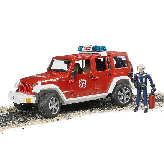 Bruder Roter Feuerwehr JEEP WRANGLER mit Figur und Zubehör