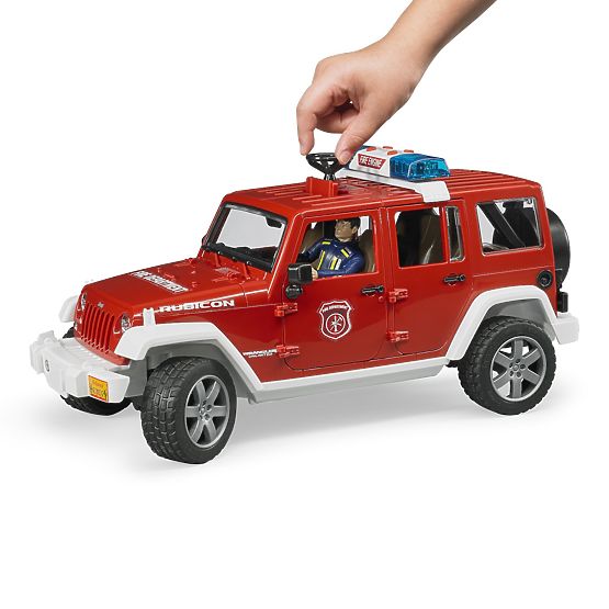 Bruder Roter Feuerwehr JEEP WRANGLER mit Figur und Zubehör