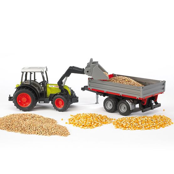 Bruder Traktor CLAAS Nectis 267F mit Lader und Anhänger