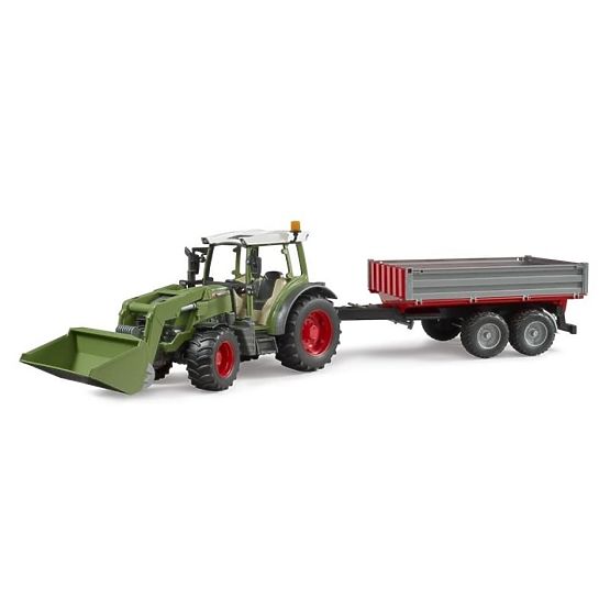 Bruder Traktor Fendt Vario 211 mit Frontlader und Kippanhänger