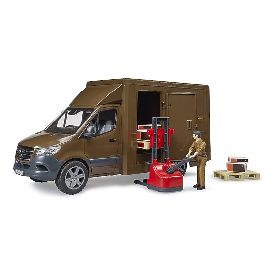 Bruder UPS MB Sprinter Lieferwagen mit Figur und Zubehör