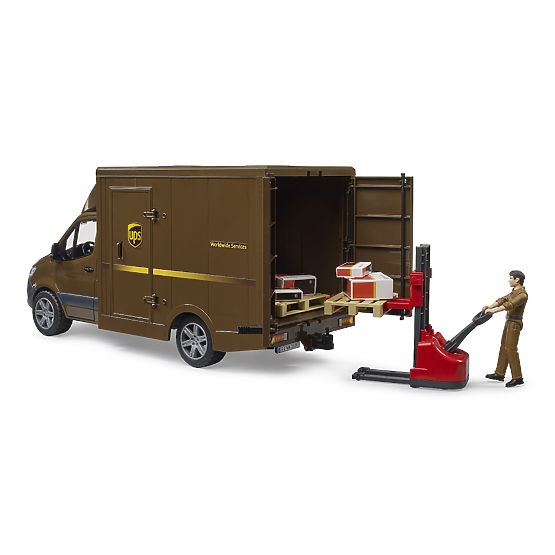 Bruder UPS MB Sprinter Lieferwagen mit Figur und Zubehör