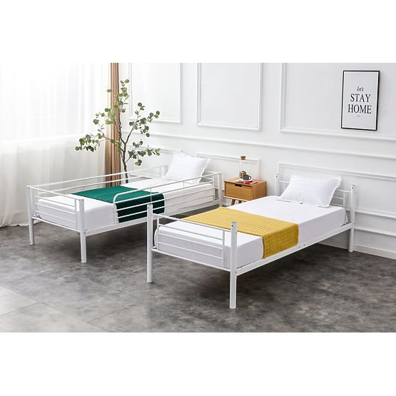 Etagenbett aus Metall BUNKY 200x90 cm - weiß