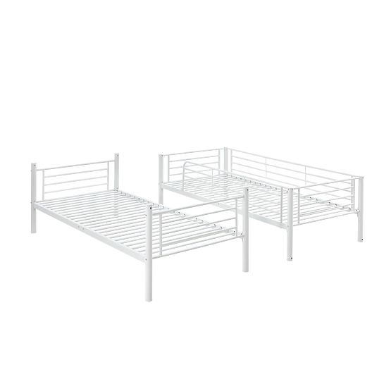 Etagenbett aus Metall BUNKY 200x90 cm - weiß