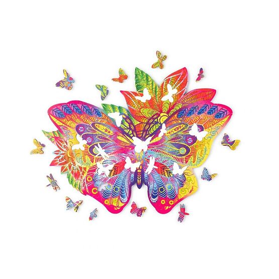 Buntes Holzpuzzle - Schmetterling