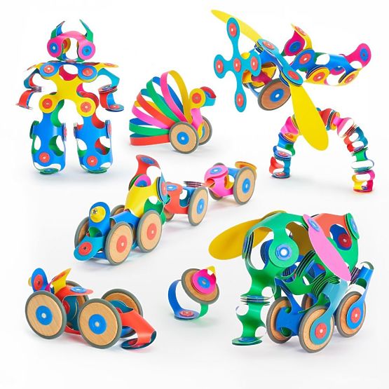 Clixo Set zur Erstellung magnetischer Fahrzeuge
