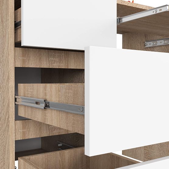 COMPUTERTISCH A-6 90 cm LINKS PK SONOMA / WEISS