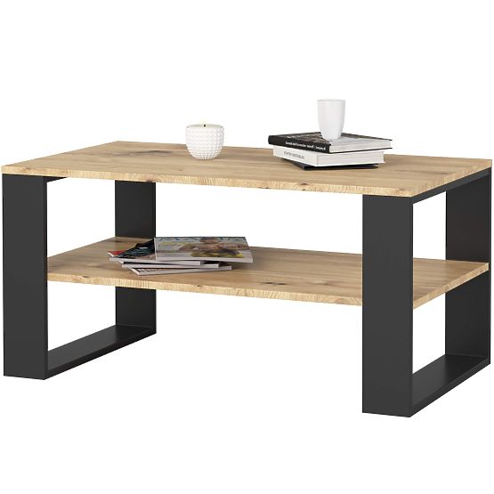 COUCHTISCH ALEX EICHE ARTISAN / SCHWARZ