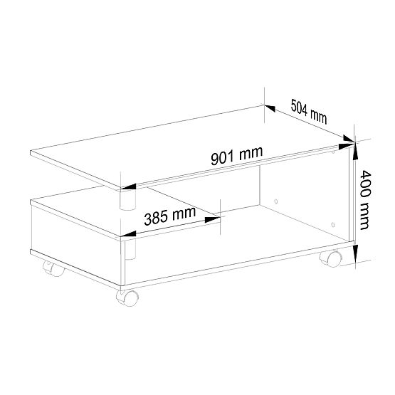 COUCHTISCH AUF ROLLEN VINI SONOMA