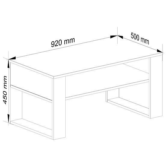 COUCHTISCH DOMI EICHE SONOMA / WEISS