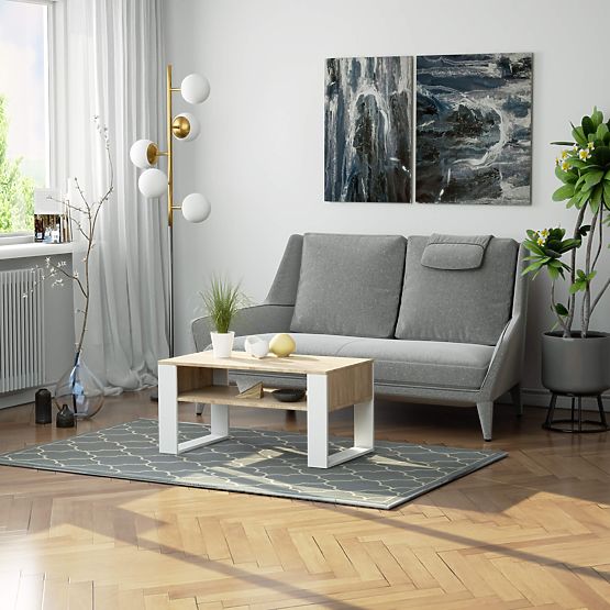 COUCHTISCH DOMI EICHE SONOMA / WEISS