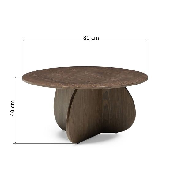 Couchtisch Noku 80 cm, dunkle Walnuss