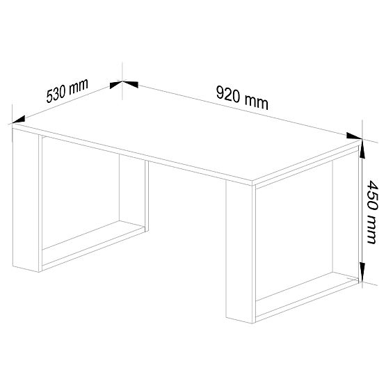 COUCHTISCH NOX EICHE SONOMA / WEISS