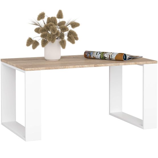 COUCHTISCH NOX EICHE SONOMA / WEISS