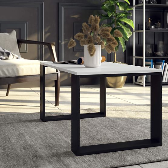 COUCHTISCH NOX WEIß / SCHWARZ