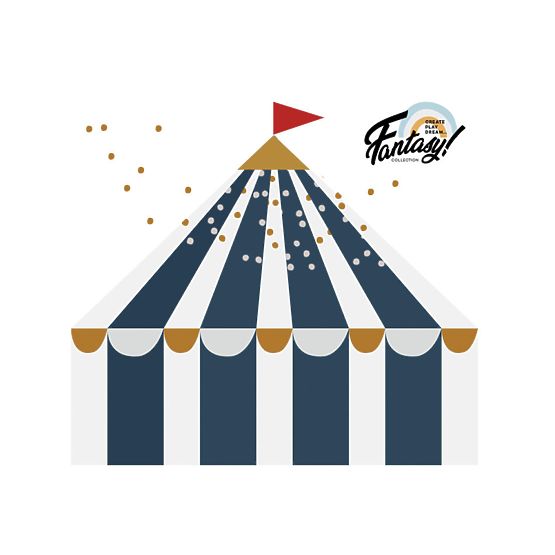 Dekoration  Wand DEKORNIK Circus - dark  blue