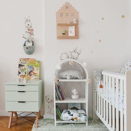 Dekoration  Wand DEKORNIK Happy kaninchen white