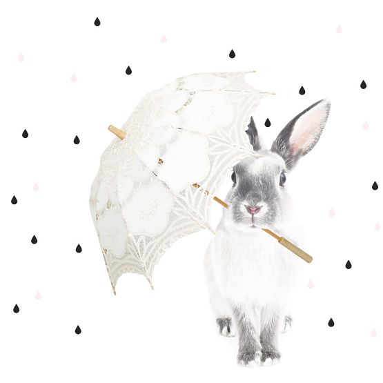 Wanddekoration DEKORNIK - Harrys Kaninchen im Regen