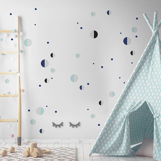 Dekoration  Wand DEKORNIK - Sichel blue