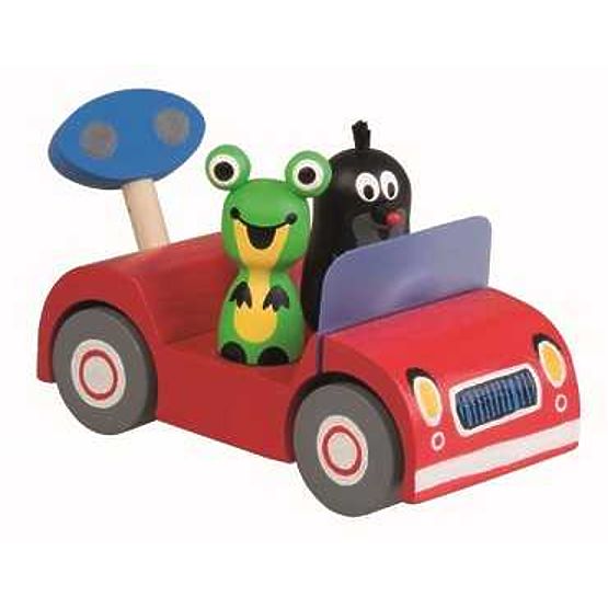 Detoa Holzauto rot - Der kleine Maulwurf auf Ausflug