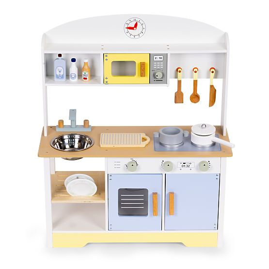 Kinderküche Ofen Waschmaschine Mikrowelle 12 Zubehör ECOTOYS