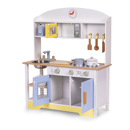 Kinderküche Ofen Waschmaschine Mikrowelle 12 Zubehör ECOTOYS