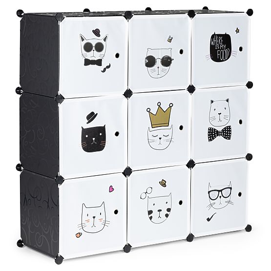 Modularer Kinderschrank mit Regalen 9 Fächer Kinder