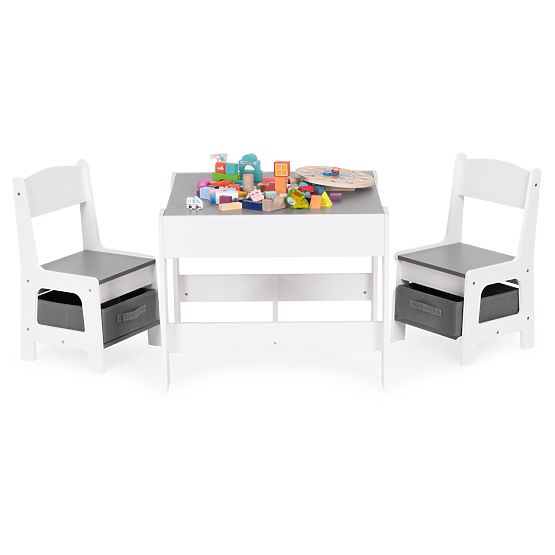 Kindermöbel-Set Tisch + 2 Stühle mit Tafel ECOTOYS