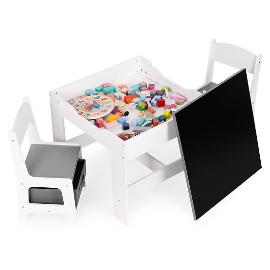 Kindermöbel-Set Tisch + 2 Stühle mit Tafel ECOTOYS