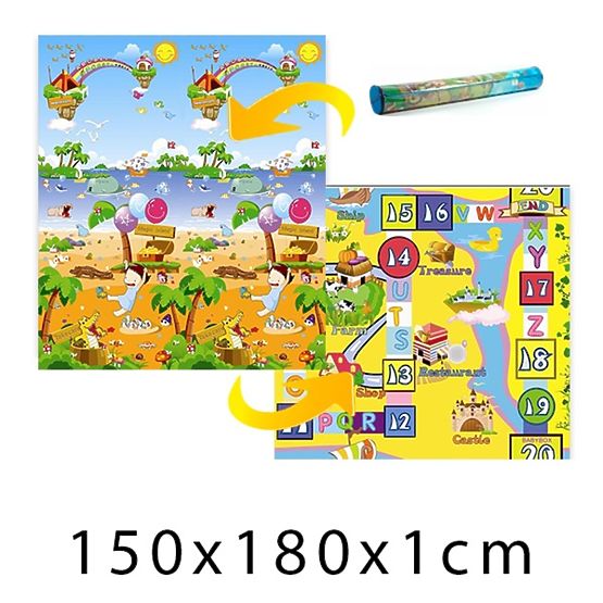 Dětský schaum teppich Magisch insel + Desková spiel 150x180x1 cm