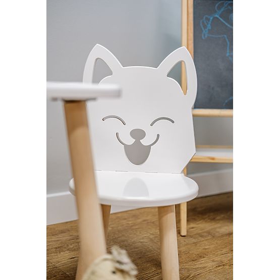 Kindertisch mit Stühlen - Fuchs - weiß