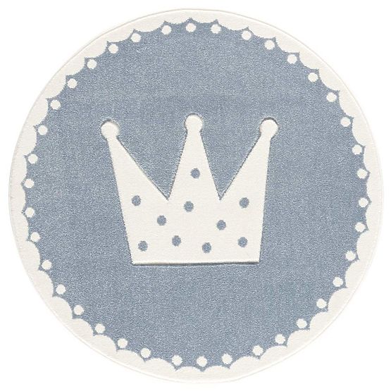 Dětský teppich Krone - blau-weiß